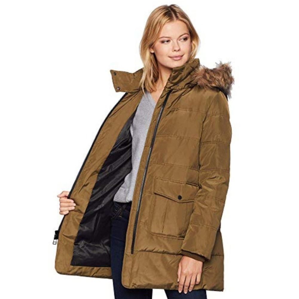 Andrew Marc Down Faux Fur Astoria Parka Coat Small